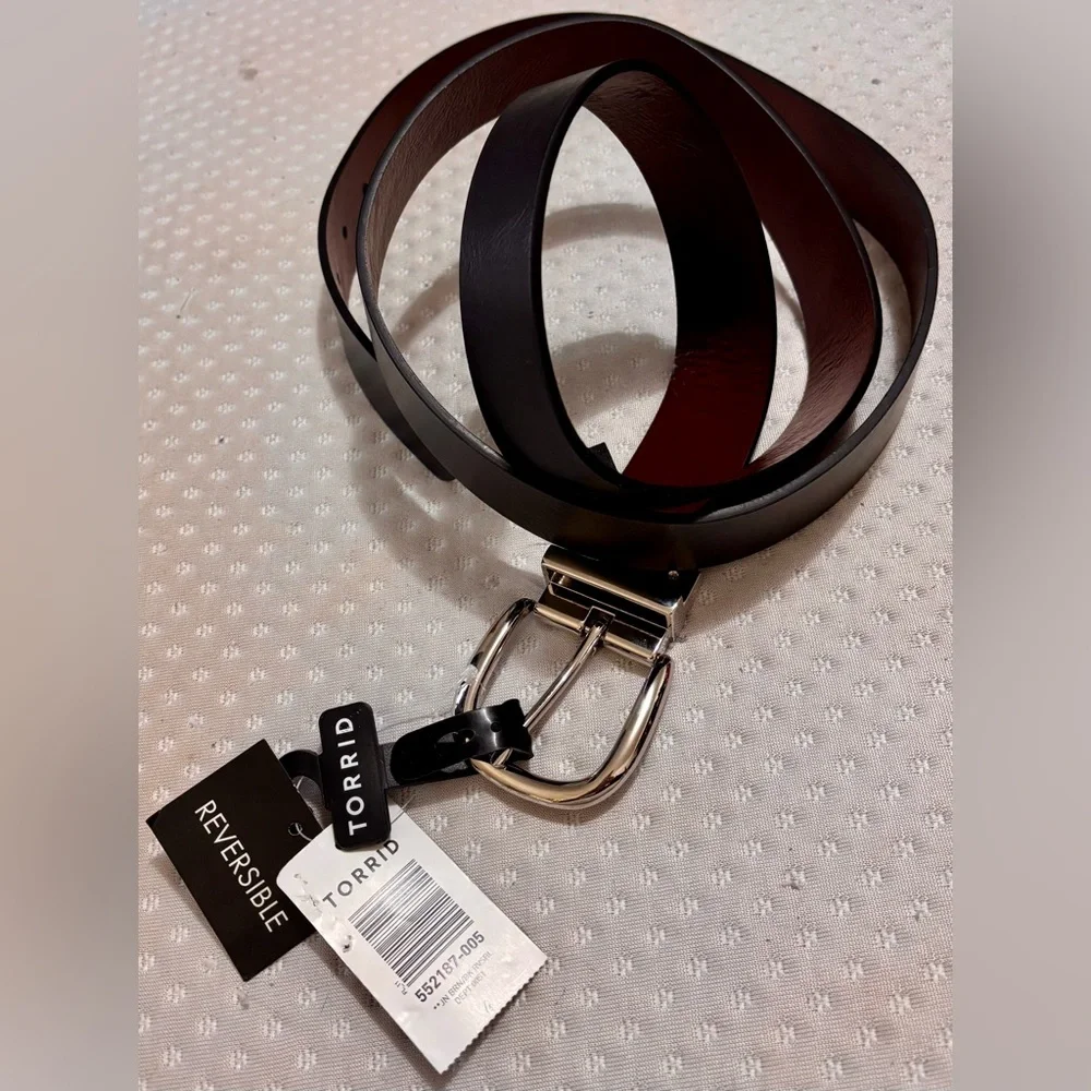 🖤🤎 Torrid size 4X Black and Brown Reversible Belt - Picture 2 of 4